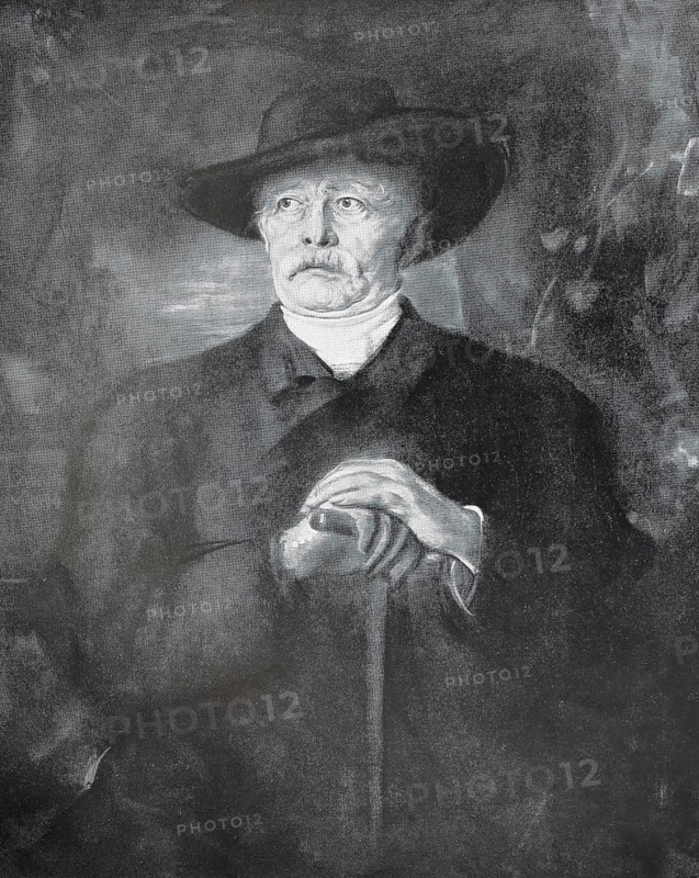 Otto Eduard Leopold von Bismarck-Schönhausen, from 1865 Count von Bismarck-Schönhausen, from 1871 Prince von Bismarck, from 1890 also Duke of Lauenburg (born 1 April 1815 in Schönhausen, died 30 July 1898 in Friedrichsruh near Aumühle), was a German politician and statesman, illustration, reproduction from a 19th century original. Authentic, file restored for optimal use, exact date of original unknown, Historical