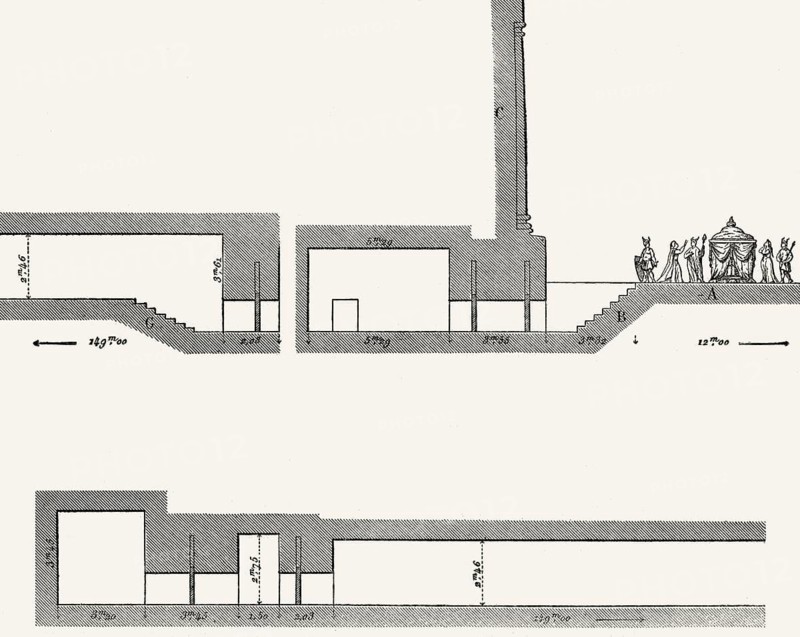 Rekonstruktion von Madghacen oder Medracen, einem königlichen Mausoleum-Tempel der numidischen Berberkönige, nahe der Stadt Batna in Aurasius Mons in Numidien, Algerien