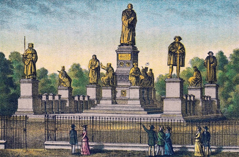 The Monument to the Reformation, 19th century, Worms, Germany