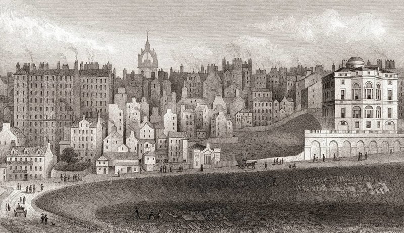 Part of the Old Town, Edinburgh, Scotland, 19th century, from Modern Athens by Th. H. Shepherd