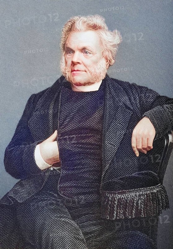John Angell James, 1785-1859, English Congregationalist and vicar of Birmingham. Painted by DJPound after a photograph by J. Whitlock. From the book The Drawing-Room of Eminent Personages, Volume 1, published in London 1860, digitally restored reproduction from a 19th century original, record date not stated
