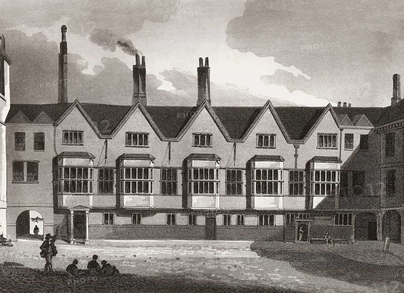New Palace Yard, Westminster, London, UK, 1808