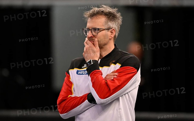 National Coach Women Germany Gerben Wirsma GER Portrait reflective gymnastics, EnBW DTB Cup, Porsche Arena, Stuttgart, Baden-Württemberg, Germany