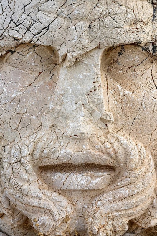Herakles statue near the Commagene King Antiochus I tomb on the top of Mount Nemrut, Adiyaman province, Turkey