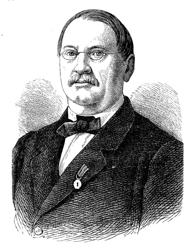 August Daniel Ehrenfried Stöber, 9 July 1808, 19 March 1884, was an Alsatian writer, Historical, digital reproduction of an original from the 19th century