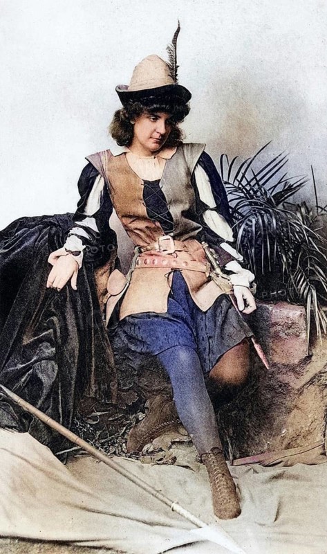 Ada Rehan (1860-1916), Irish-born American actress. Here in the trouser role of Rosalind in As You Like It by William Shakespeare 1895, Historic, digitally restored reproduction from a 19th century original, Record date not stated