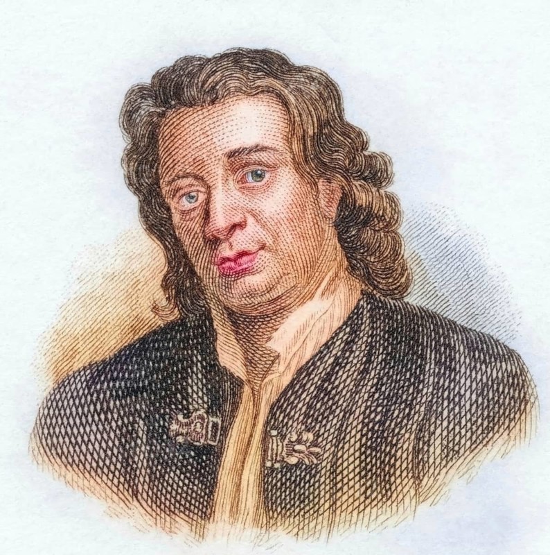 Thomas Otway, (born 3 March 1652 in Trotton, died 4 April 1685 in London) was an English playwright in the time of the Stuart Restoration, coloured woodcut from Crabbe's Historical Dictionary from 1825, Historical, digital reproduction