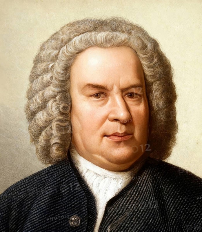Johann Sebastian Bach, 1685 - 1750, German composer, digitally edited