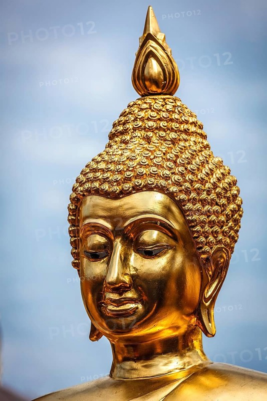 Golden plated Buddha statue in Wat Phra That Doi Suthep, Chiang Mai, Thailand