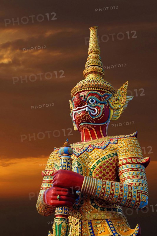 Yak, Yaksa, Teppanom, temple guardian in Thailand, Pattaya, Chon Buri, Chon Buri, Thailand