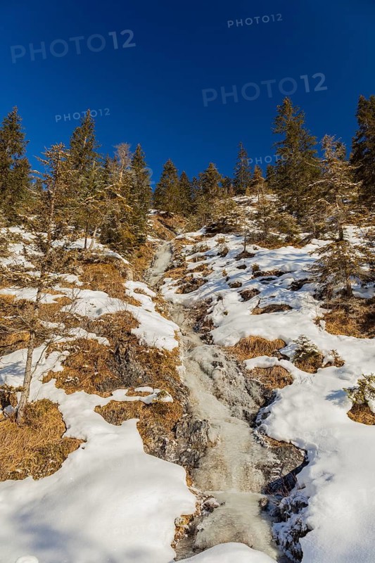 Frozen waterfall in the Eng valley