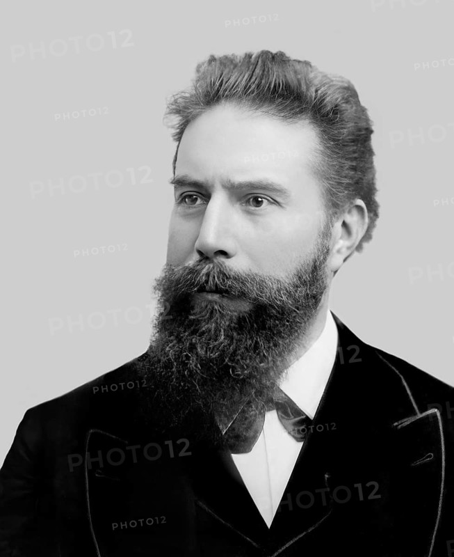 Portrait of Wilhelm Conrad Röntgen, 1845 – 1923, German mechanical engineer and physicist, digitally edited