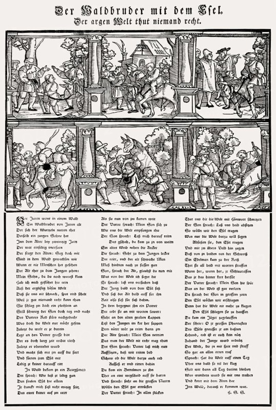 Fable by Hans Sachs, 1494, 1576, a Nuremberg poet, master singer and playwright