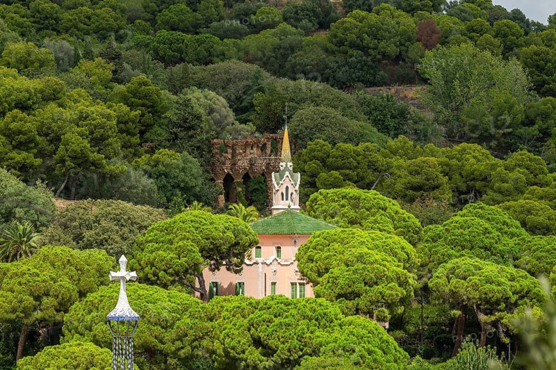 Park Guell by Antonio Gaudi, Park Gueell, Antonio Gaudi architect, Unesco World Heritage Site, Gracia District, Barcelona, Catalonia, Spain