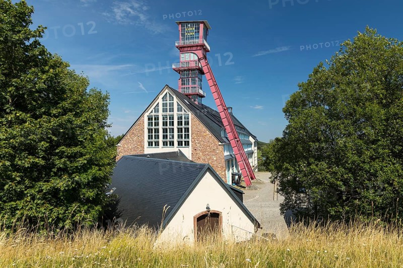 Arno Lippmann mine with winding tower, Altenberg, Osterzgebirge, Saxony, Germany