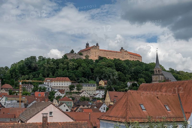 View of the Plassenburg, mentioned in 1135, in 1557 the complex was expanded into a Renaissance fortress, Kulmbach