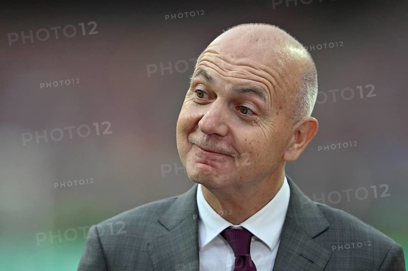 President Bernd Neuendorf GER Portrait, smiles, gesture, gestures, Max Morlock Stadium, Nuremberg, Bavaria, Germany