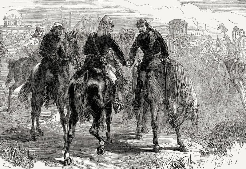 British military leaders on horseback, 19th century
