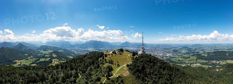 Drone image, Gaisberg transmitter on the Gaisberspitze, Gaisberg, Salzburg, Austria