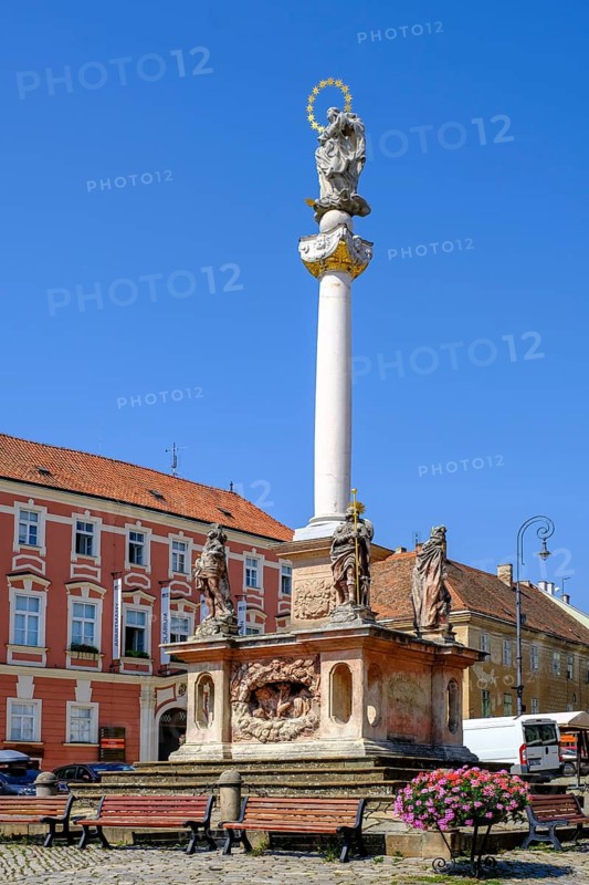Houses on Masaryk Square, Old Town, Znojmo, Znojmo, Okres Znojmo, Kraj Jihomoravský, South Moravia, Moravia, Czech Republic