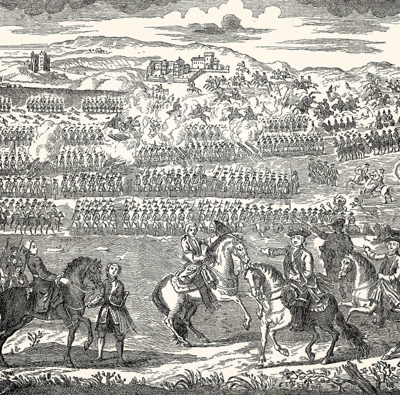 The Battle of Culloden on 16 April 1746, Jacobite rising of 1745