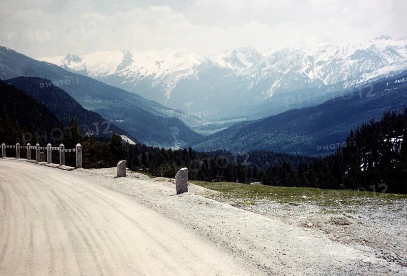 Fuorn Pass or Ofen Pass is a high alpine mountain pass in the canton of Graubünden, Switzerland, Europe 1959