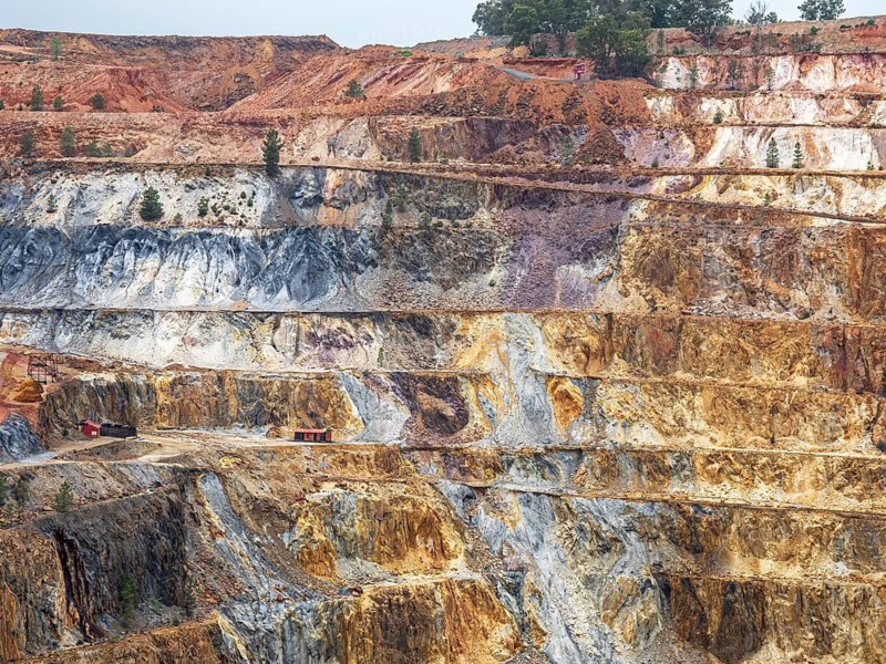 Corta Atalaya open pit mine, copper mine, Rio Tinto, Minas de Rio Tinto, Andalusia, Spain
