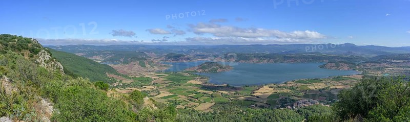 View from Mont Liausson to Lac Salagou, Mourèze, Département Hérault, France