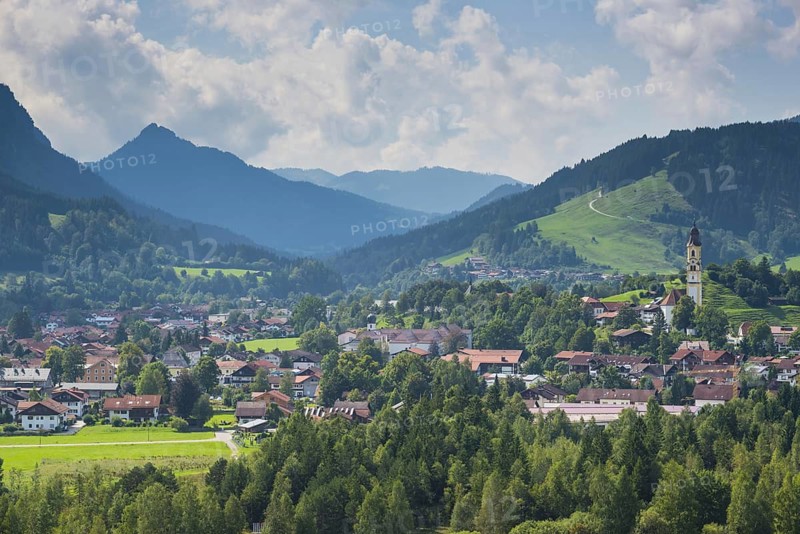 Parish church of St Nicholas in Pfronten, Upper Bavaria, Bavaria, Germany