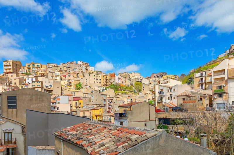 View of Enna historic district, Enna, Siclly, Italy