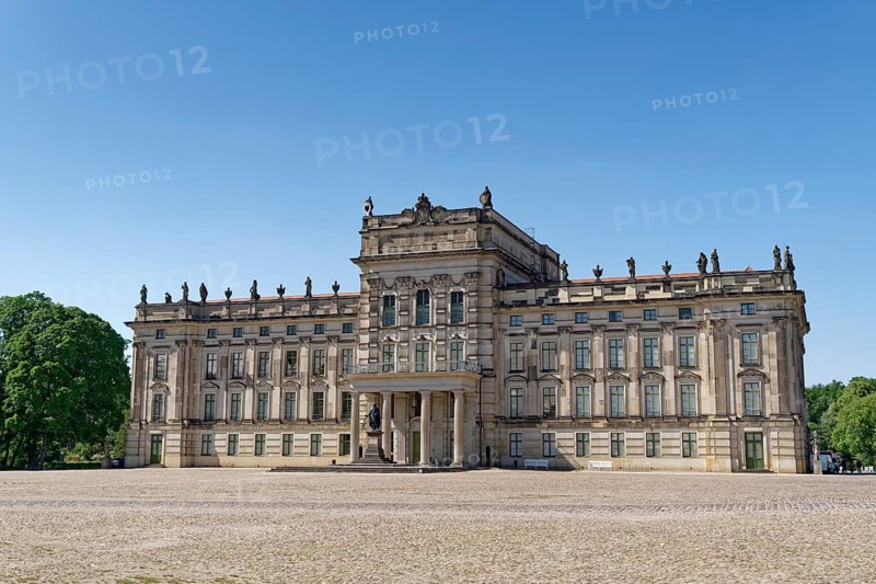 Ludwigslust Palace, a classicist three-winged complex, is a former residence of the Dukes and Grand Dukes of Mecklenburg-Schwerin on Schlossplatz in Ludwigslust. Mecklenburg-Western Pomerania, Germany