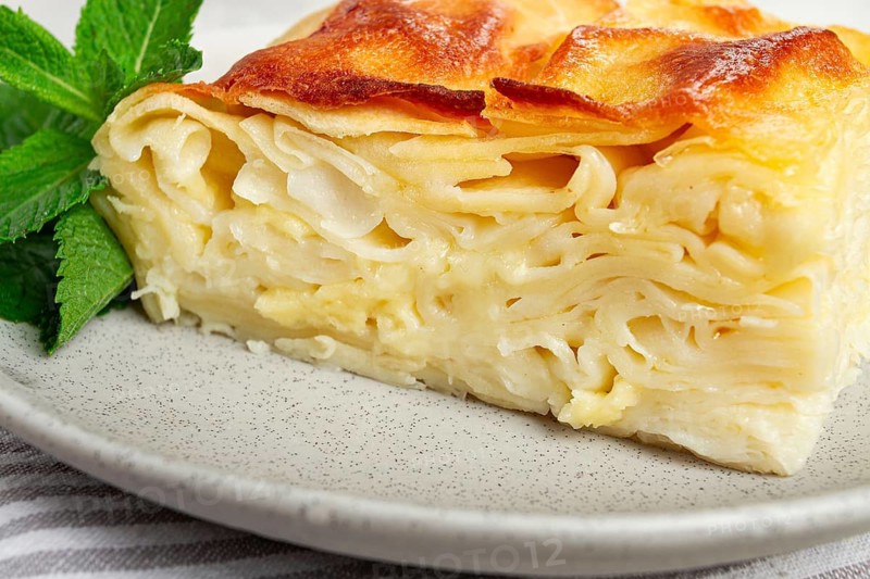 Achma, khachapuri, traditional Georgian dish, homemade, no people