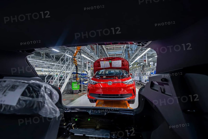 Electric car production in the assembly halls of VW in Zwickau, Zwickau, Saxony, Germany
