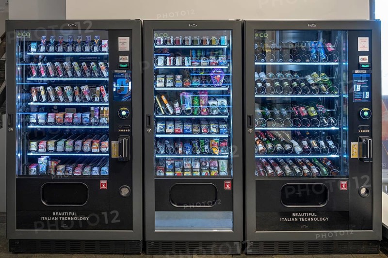 Vending machines with various products in a Späti, 24-hour self-service shop, Nuremberg, Middle Franconia, Bavaria, Germany