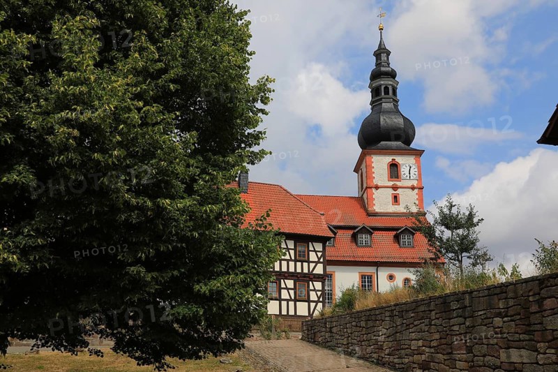 Cathedral of the Rhön, Protestant church, Helmershausen, municipality of Rhönblick, district of Schmalkalden-Meiningen, Thuringia, Germany