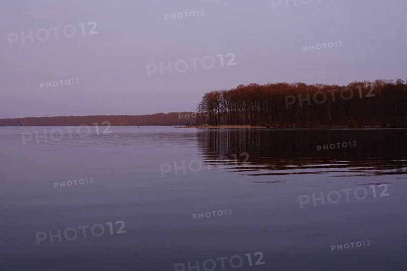 Werbellinsee, end of March, sunset, Brandenburg, Germany
