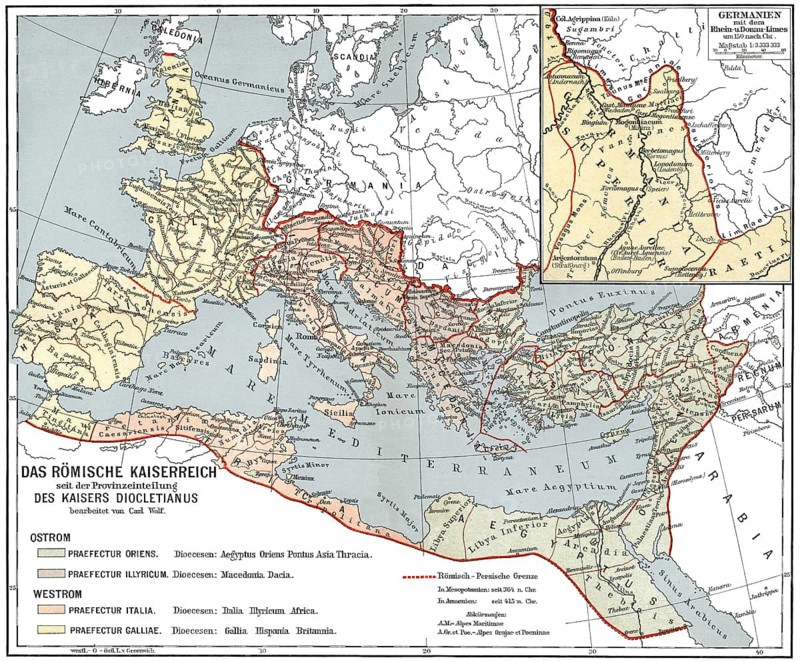 Historical map of the Roman Empire