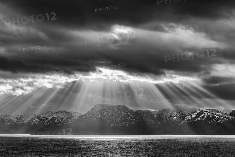 View from Söröya to the mainland, Finnmark, Norway, October 2018