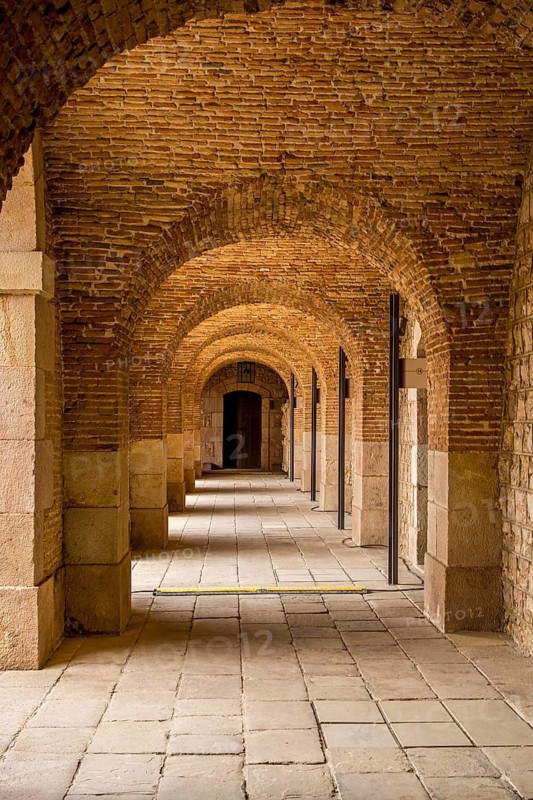 Montjuic Castle old military fortress on Montjuic Mountain overlooking the city, barcelona, spain