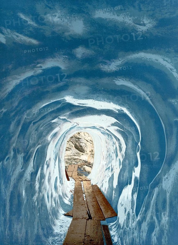 Grindelwald Grotto, Bernese Oberland, Switzerland, Historic, digitally restored reproduction from a 19th century original, Record date not stated, Grindelwald grotto, Bernese Oberland, Switzerland, Historic, digitally restored reproduction from a 19th century original, Record date not stated