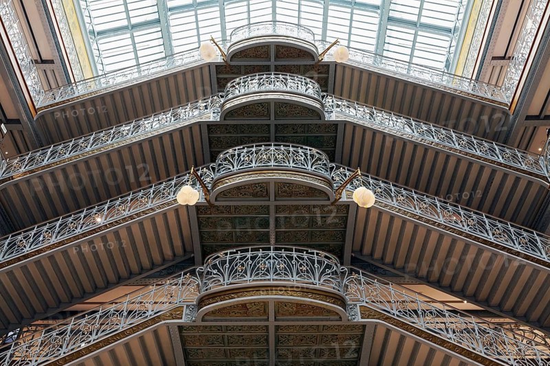 La Samaritaine, Art Nouveau luxury department store, Gustave Eiffel staircases, Paris, France