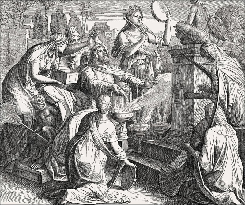Solomon's Idolatry, Old Testament, by Julius Schnorr von Carolsfeld