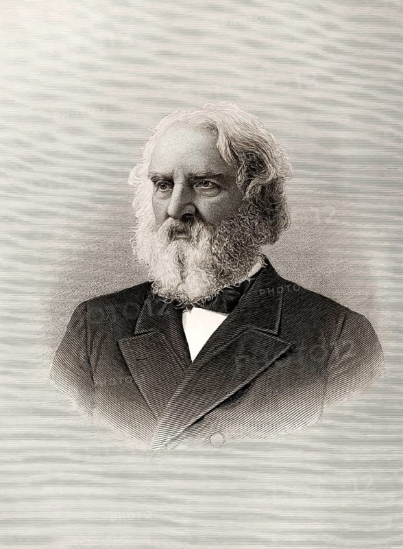 Henry Wadsworth Longfellow, 1807 – 1882, American poet, digitally edited