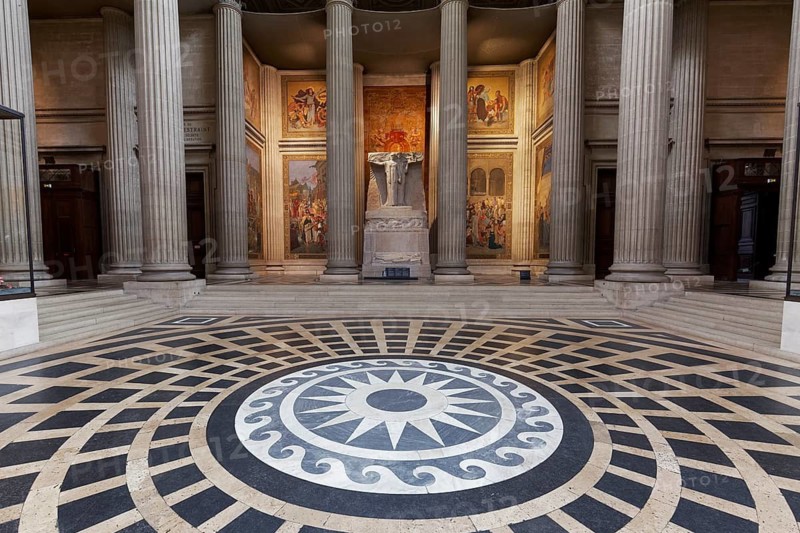Panthéon, National Hall of Fame, interior with war memorial to the unknown victims of World War I, Latin Quarter, Paris, France