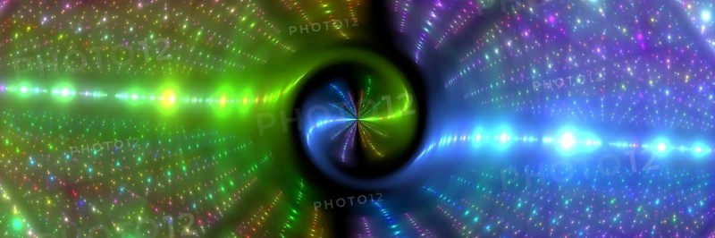 A colorful and mesmerizing abstract representation of a galaxy, featuring swirling patterns of bright lights and vivid colors that evoke the majesty of space