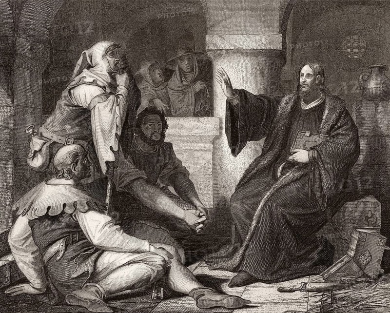 Jan Hus preaching at prison