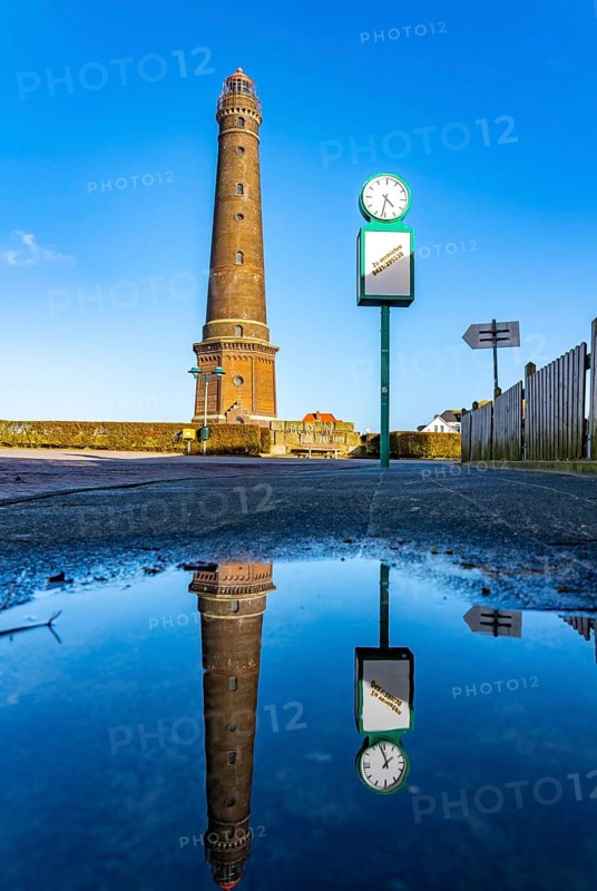 The New Lighthouse, Borkum, island, East Frisia, winter, season, autumn, Lower Saxony, Germany