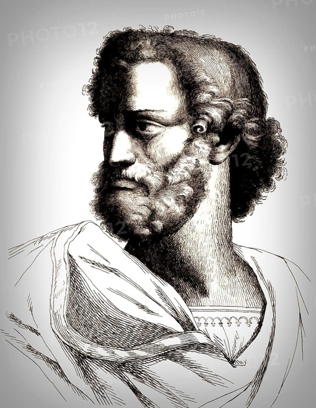 Aristotle, 384-322 BC, ancient Greek philosopher and scientist, digitally altered