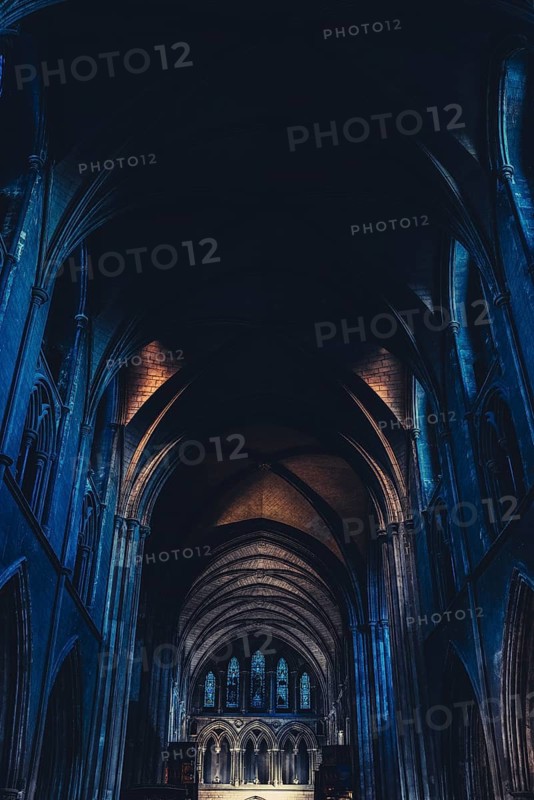 St patrick cathedral in Dublin at Christmas time in Ireland