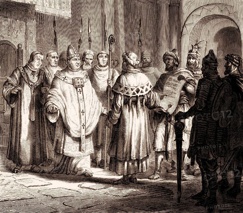 Pope John VIII, forced to pay tribute to the Emirate of Sicily, 9th century